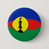 New Caledonia Fisheye Flag Button (Voorkant)