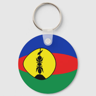 New Caledonia Fisheye Flag Sleutelhanger