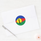 New Caledonia Fisheye Flag Sticker (Envelop)