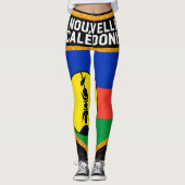 New Caledonia Flag Leggings (Voorkant)