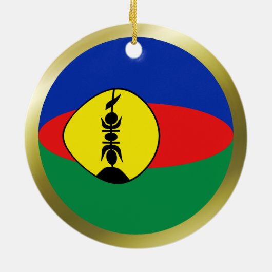 New Caledonia Flag Ornament (Achterkant)