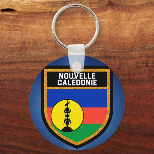 New Caledonia Flag Sleutelhanger (Voorkant)