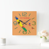 New Caledonia-klok Vierkante Klok (Huis)