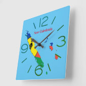 New Caledonia-klok Vierkante Klok (Hoek)