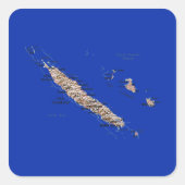 New Caledonia Map Sticker (Voorkant)