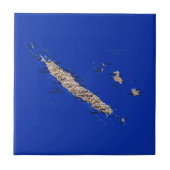 New Caledonia Map Tile Tegeltje (Voorkant)