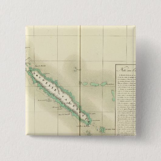 New Caledonia Oceania nr. 46 Vierkante Button 5,1 Cm (Voorkant)