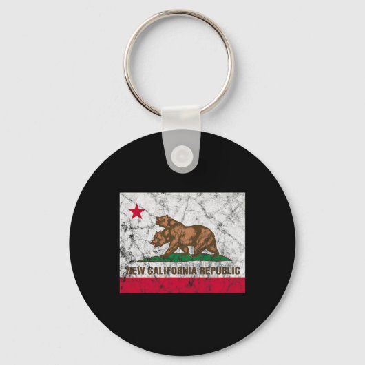 New California Republic Ncr State Distressed Flag Sleutelhanger (Voorkant)