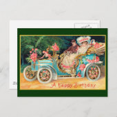 New Car Happy Birthday Fine  Briefkaart (Voorkant / Achterkant)