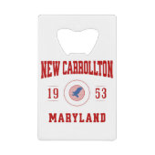 New Carrollton Maryland College University Style Creditkaart Flessenopener (Voorkant)