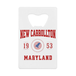 New Carrollton Maryland College University Style Creditkaart Flessenopener