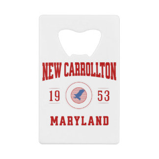 New Carrollton Maryland College University Style Creditkaart Flessenopener