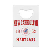 New Carrollton Maryland College University Style Creditkaart Flessenopener (Achterkant)