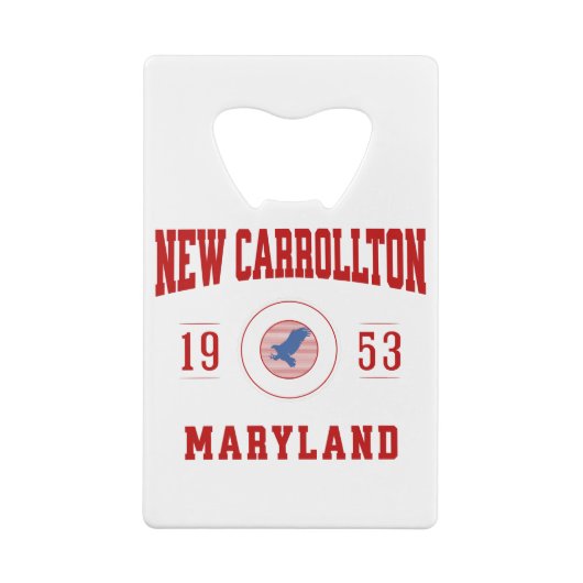 New Carrollton Maryland College University Style Creditkaart Flessenopener (Achterkant)