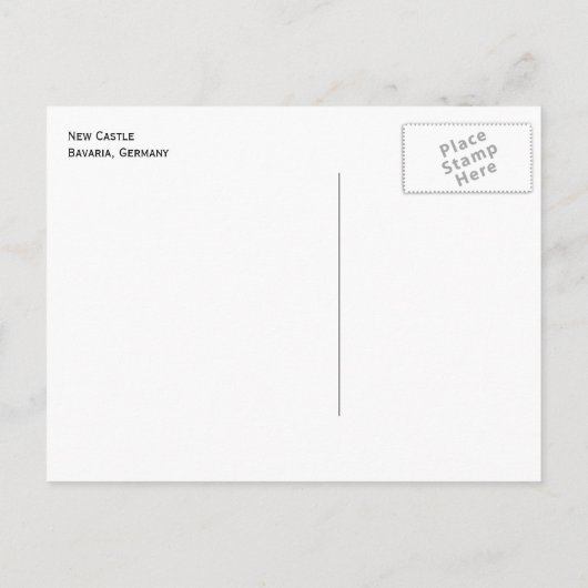 New Castle, Beieren, Duitsland Briefkaart (Achterkant)