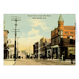 New Castle, Indiana Broad Street op 14th