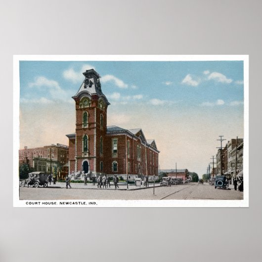 New Castle, Indiana Court House Poster (Voorkant)