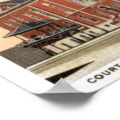 New Castle, Indiana Court House Trolley Poster (Hoek)