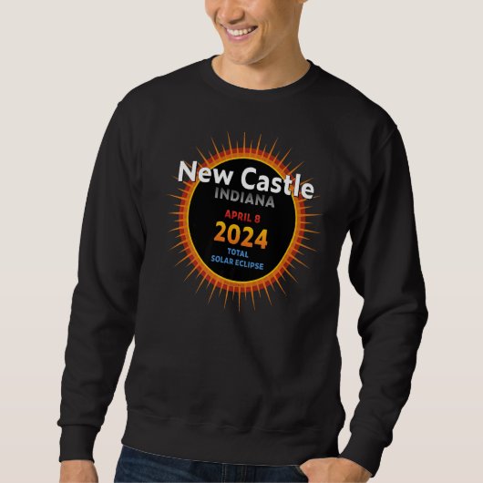 New Castle Indiana in Total Solar Eclipse 2024 2 Trui (Voorkant)