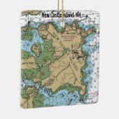 New Castle Island NH Chart Keramisch Ornament (Rechts)