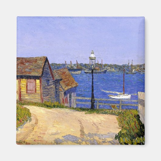 New Castle, New Hampshire, schilderij van 1909 Magneet (Voorkant)