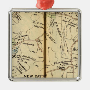 New Castle, New York 2 Metalen Ornament