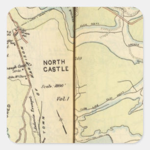 New Castle, New York 3 Vierkante Sticker