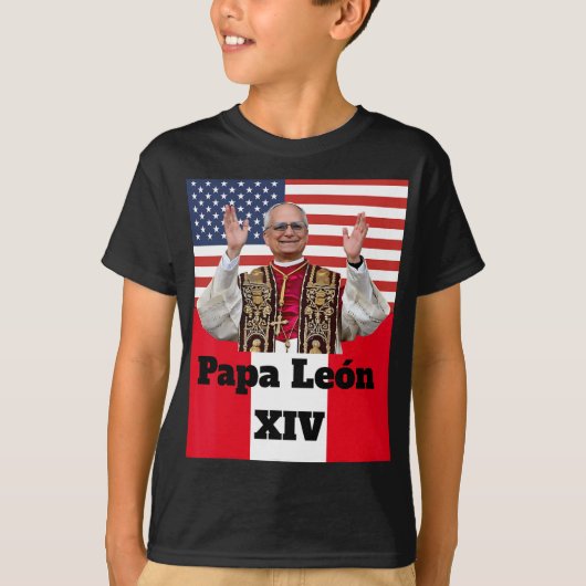 New Catholic Pe Leo Xiv Papa León Peru U.s.a. Conn T-shirt (Voorkant)