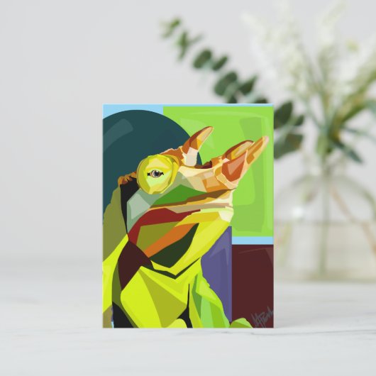 New Cham On The Block—Jackson’s Chameleon Briefkaart (Staand voorkant)