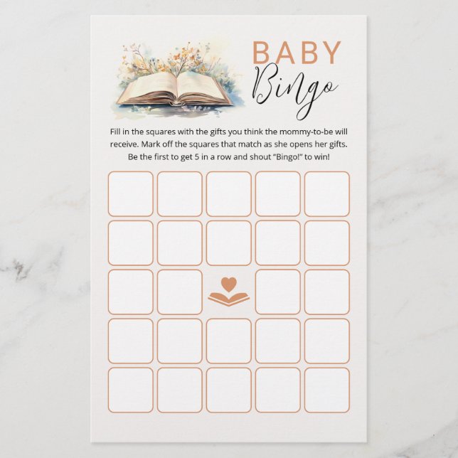 New Chapter Baby Bingo Baby Shower Game (Voorkant)