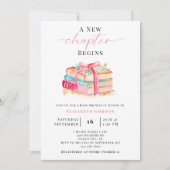 New Chapter Baby Shower Book Request QR Code Cute Kaart (Voorkant)