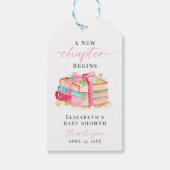 New Chapter Baby Shower Share Photo QR 2-Sided Cadeaulabel (Voorkant)