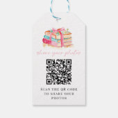 New Chapter Baby Shower Share Photo QR 2-Sided Cadeaulabel (Achterkant)