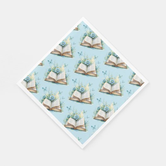 New Chapter Begin Boy Blue Brunch Book Baby Shower Servet (Hoek)