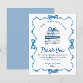 new chapter begins, blue ribbon books thank you notitiekaartje
