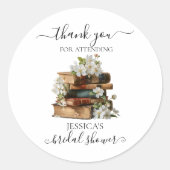 New Chapter Begins Book Bridal Shower  Ronde Sticker (Voorkant)