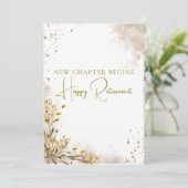 New Chapter Begins Elegant Retirement Gift Kaart (Staand voorkant)