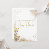 New Chapter Begins Elegant Retirement Gift Kaart (Voorkant / Achterkant in situ)