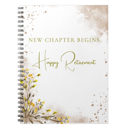 New Chapter Begins Elegant Retirement Gift Notitieboek (Voorkant)