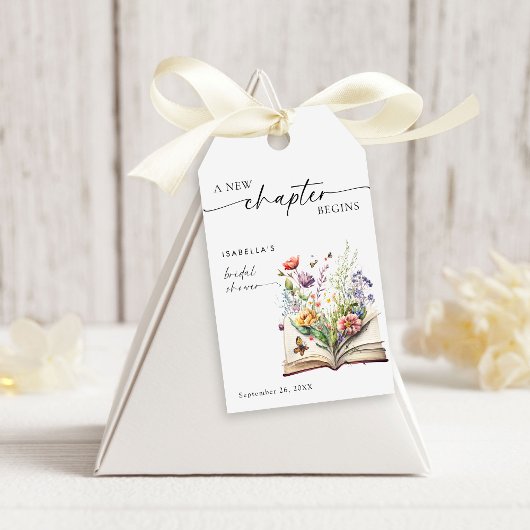 New Chapter Begins Floral Book Bridal Shower Cadeaulabel