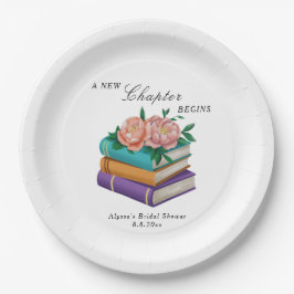 New Chapter Begins Floral Bridal Shower Papieren Bordje
