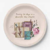 New Chapter Begins Floral New Beginnings Papieren Bordje (Voorkant)