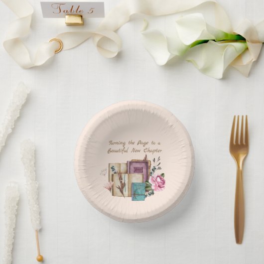 New Chapter Begins Floral New Beginnings Papieren Kommen (Huwelijk)