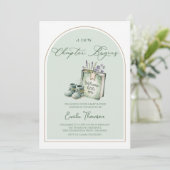 New Chapter Begins gender neutral Baby shower  Kaart (Staand voorkant)