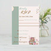 New Chapter Begins RSVP Card Save The Date (Staand voorkant)