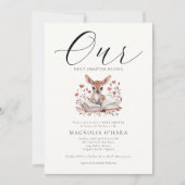 New Chapter Begins Storybook Floral Baby Shower   Kaart (Voorkant)