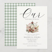 New Chapter Begins Storybook Floral Baby Shower  Kaart (Voorkant / Achterkant)