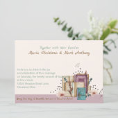 New Chapter Begins Wedding Invitation Kaart (Staand voorkant)