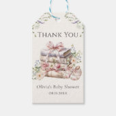 New Chapter Begins Wildflower Book Baby Shower Cadeaulabel (Voorkant)