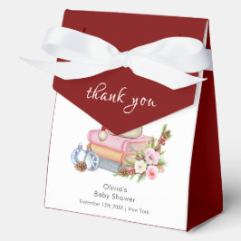 New Chapter Begins Winter Floral Baby Shower  Bedankdoosjes